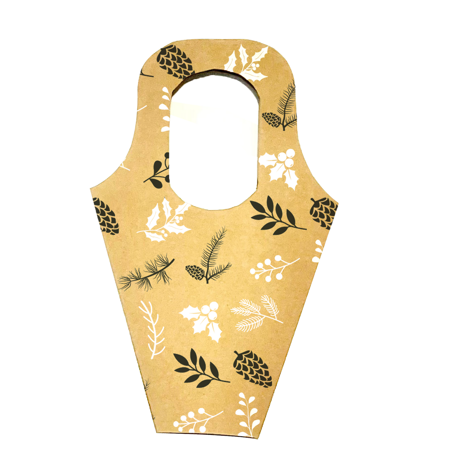 Sac de transport pour bouquet 1 - Pomme de pin N&B (lot de 20)