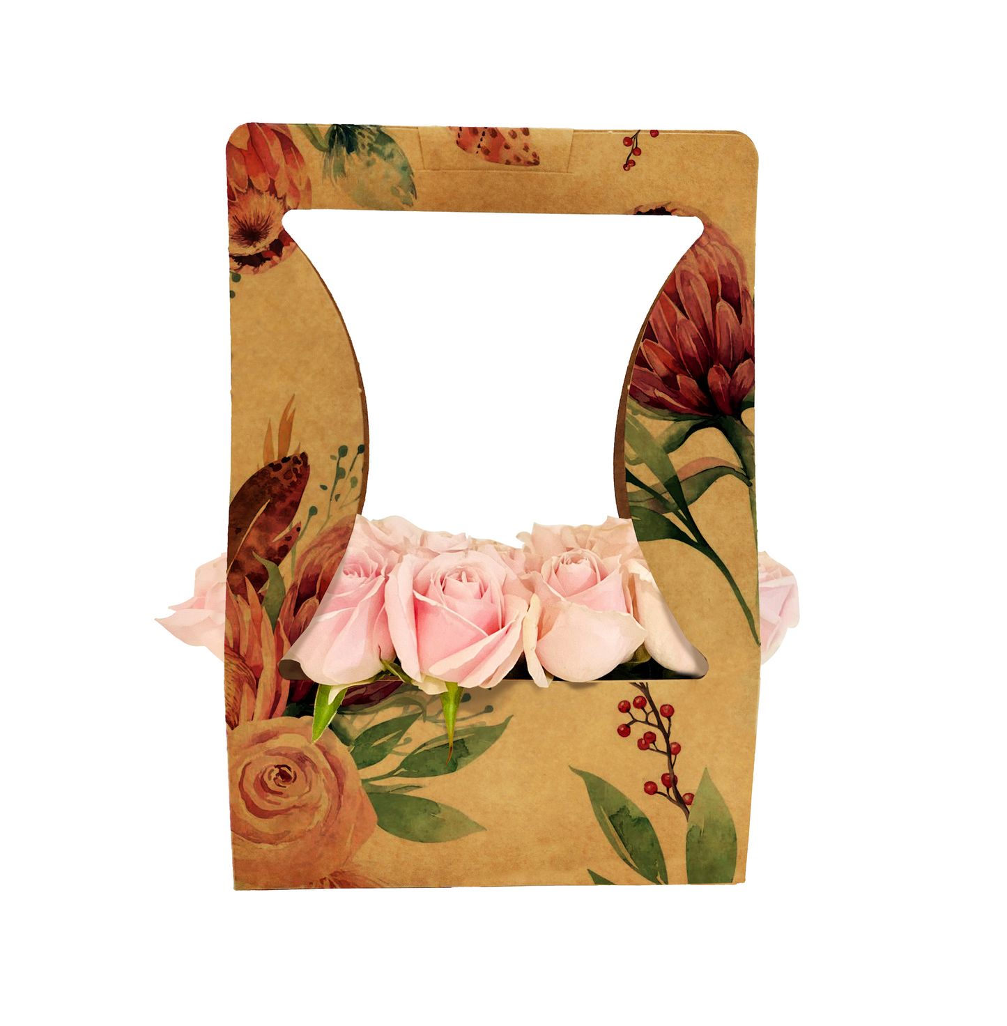 Blumenstrauß-Tragebox 1 – Protea (20er-Pack)