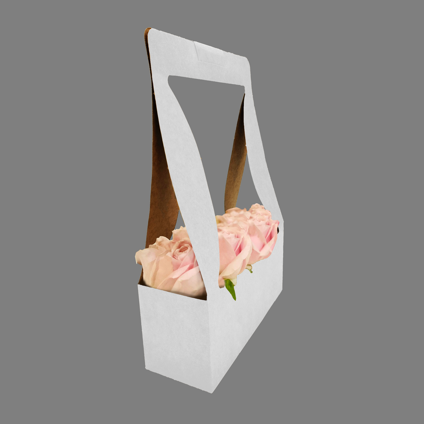 Blumenstrauß-Tragebox 1 – Weiß (20er-Pack)