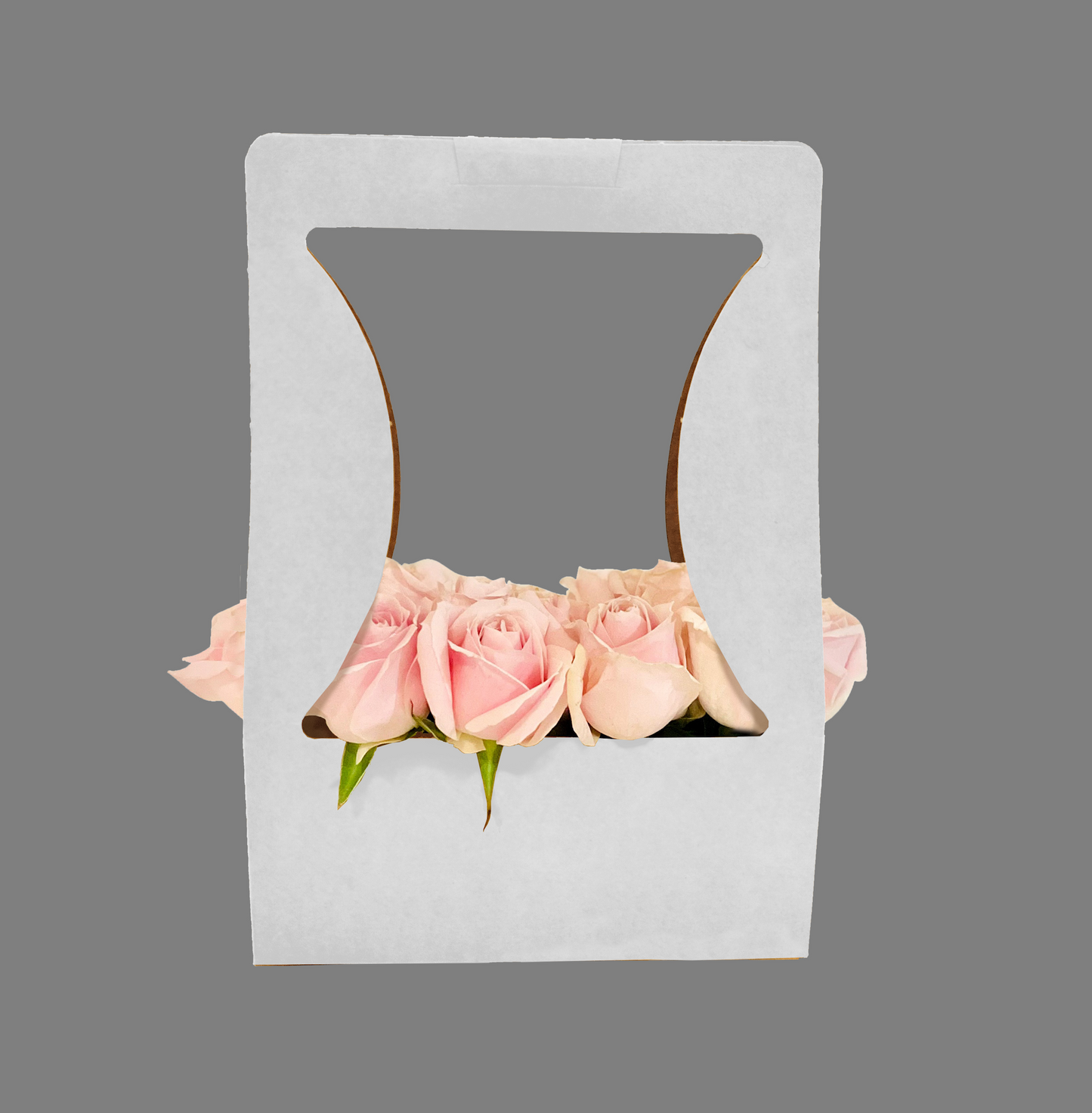 Blumenstrauß-Tragebox 1 – Weiß (20er-Pack)
