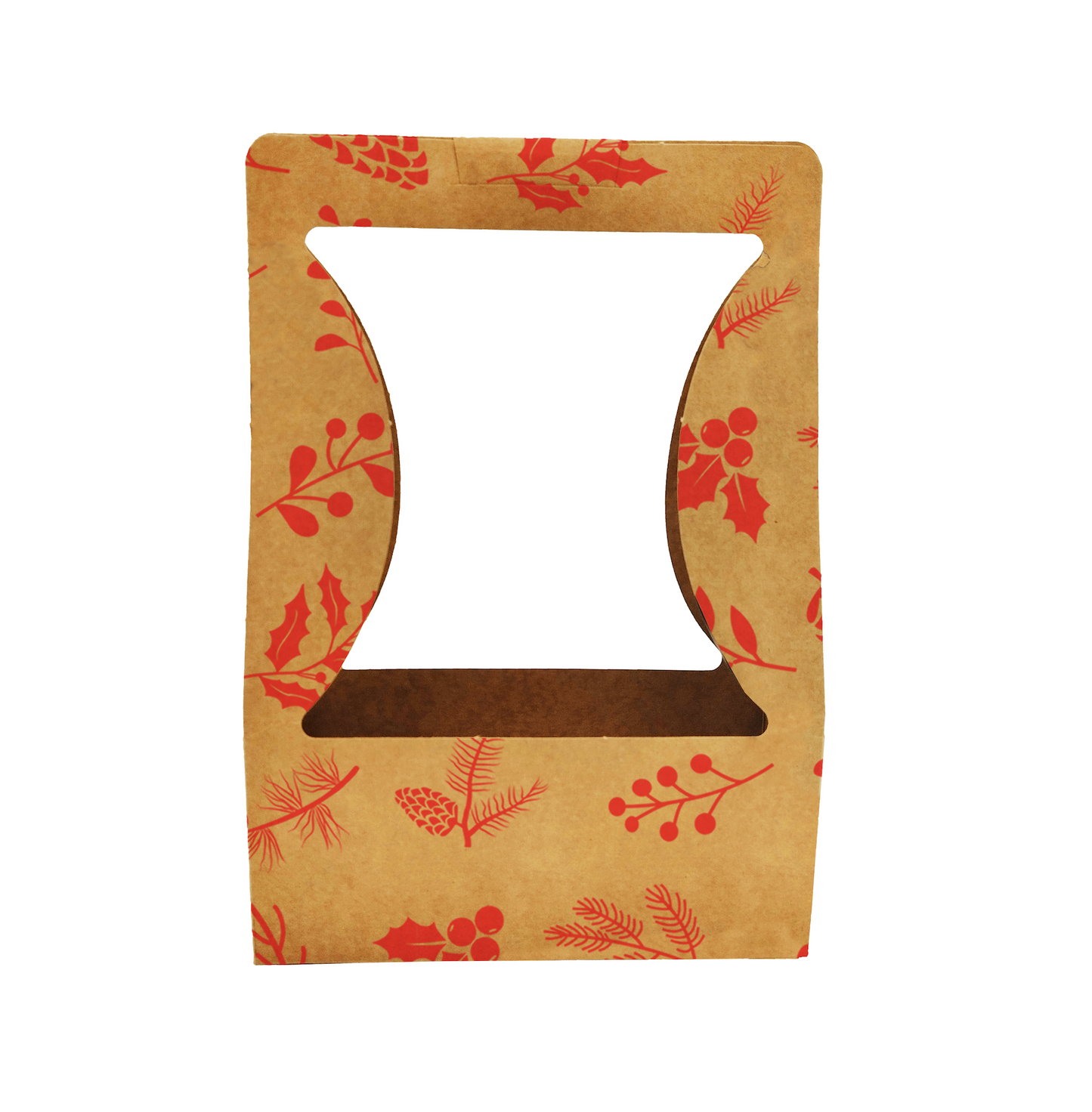 Blumenstrauß-Tragebox 1 – Tannenzapfenrot (20er-Pack)