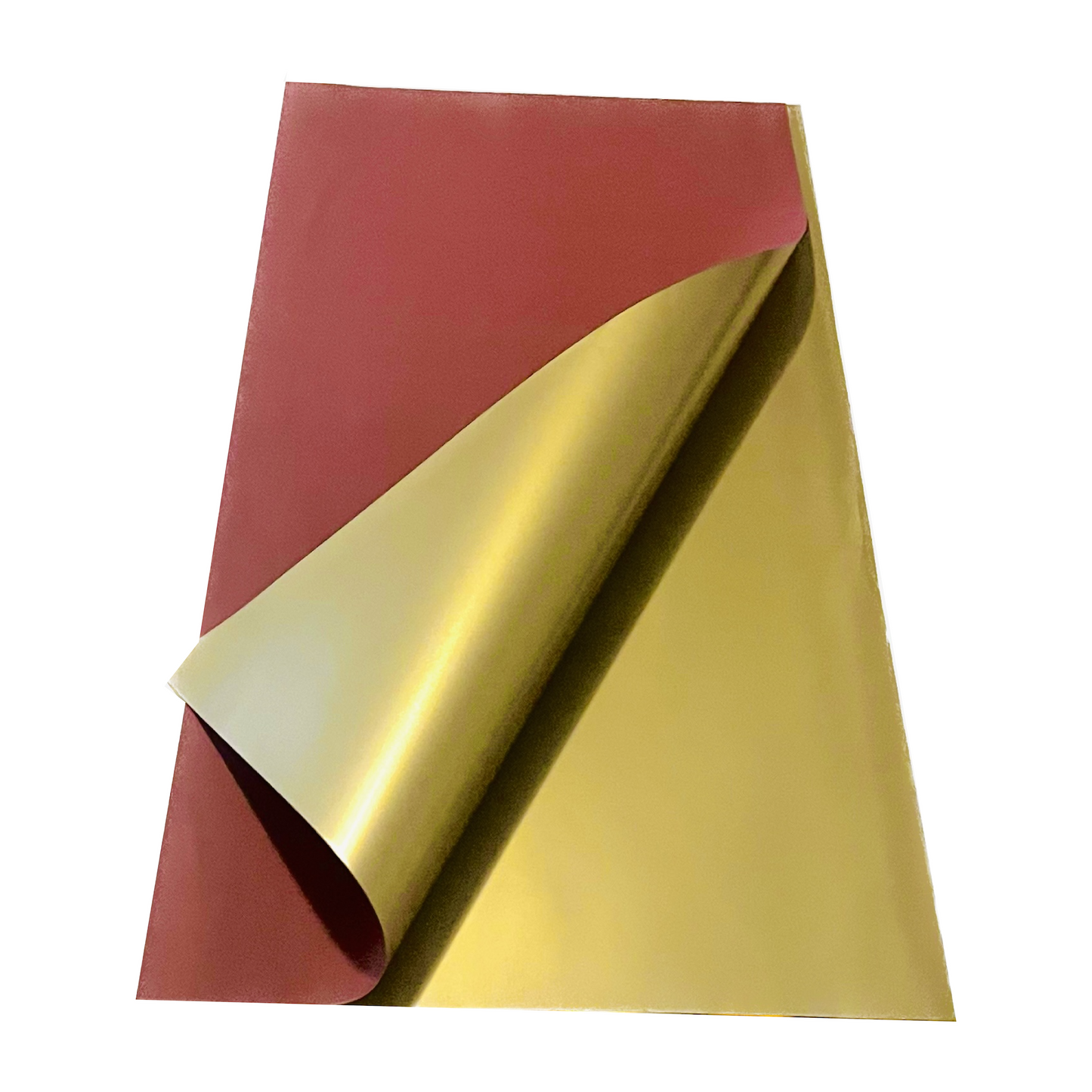 Emballage cellophane pour fleurs : deux tons rouge et or (paquet de 20)