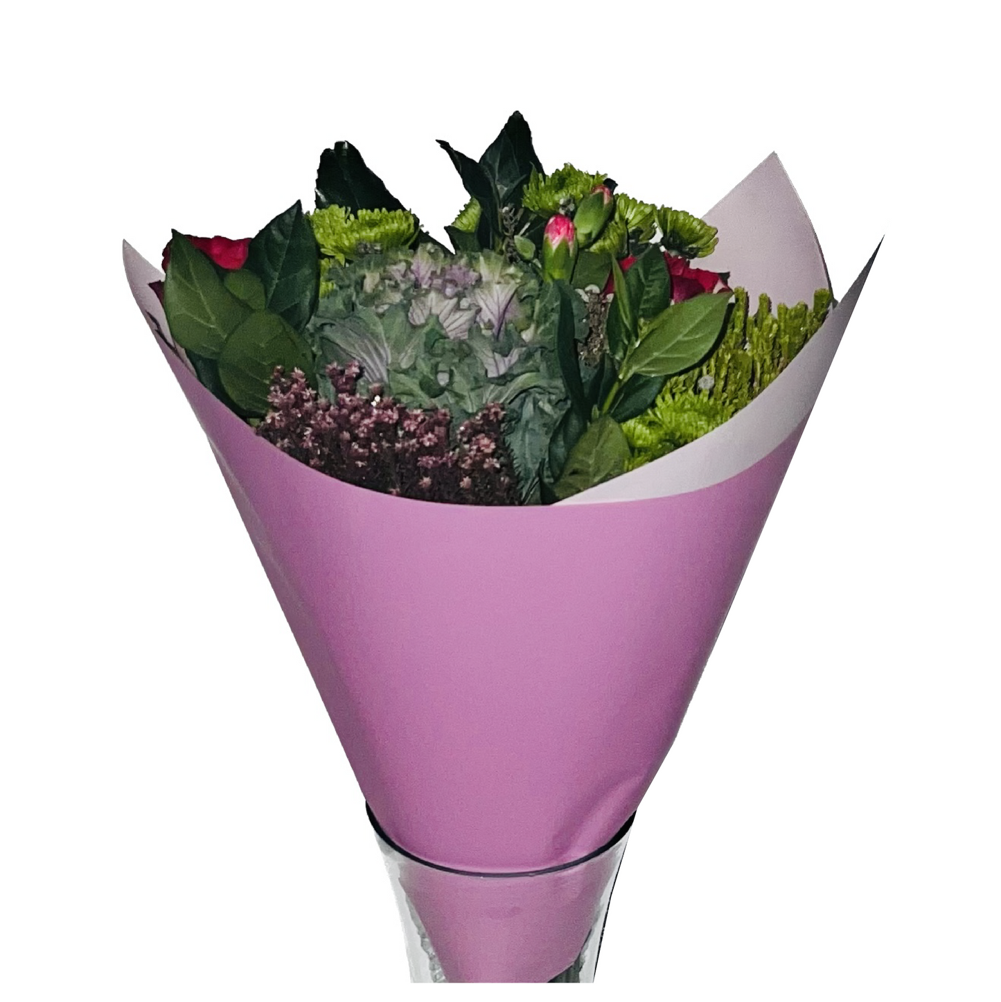Cellophane Flower Wrap: Two Tone Pink & Light Pink (Pack of 20)