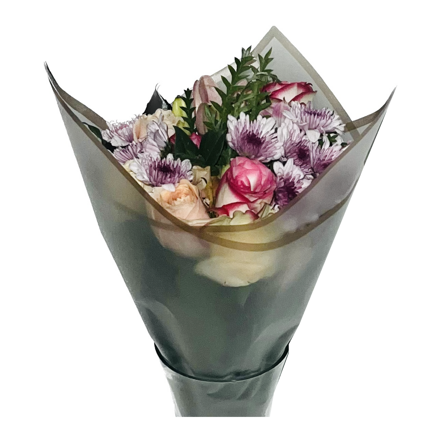 Emballage cellophane pour fleurs : blanc transparent avec bordure dorée (paquet de 20)