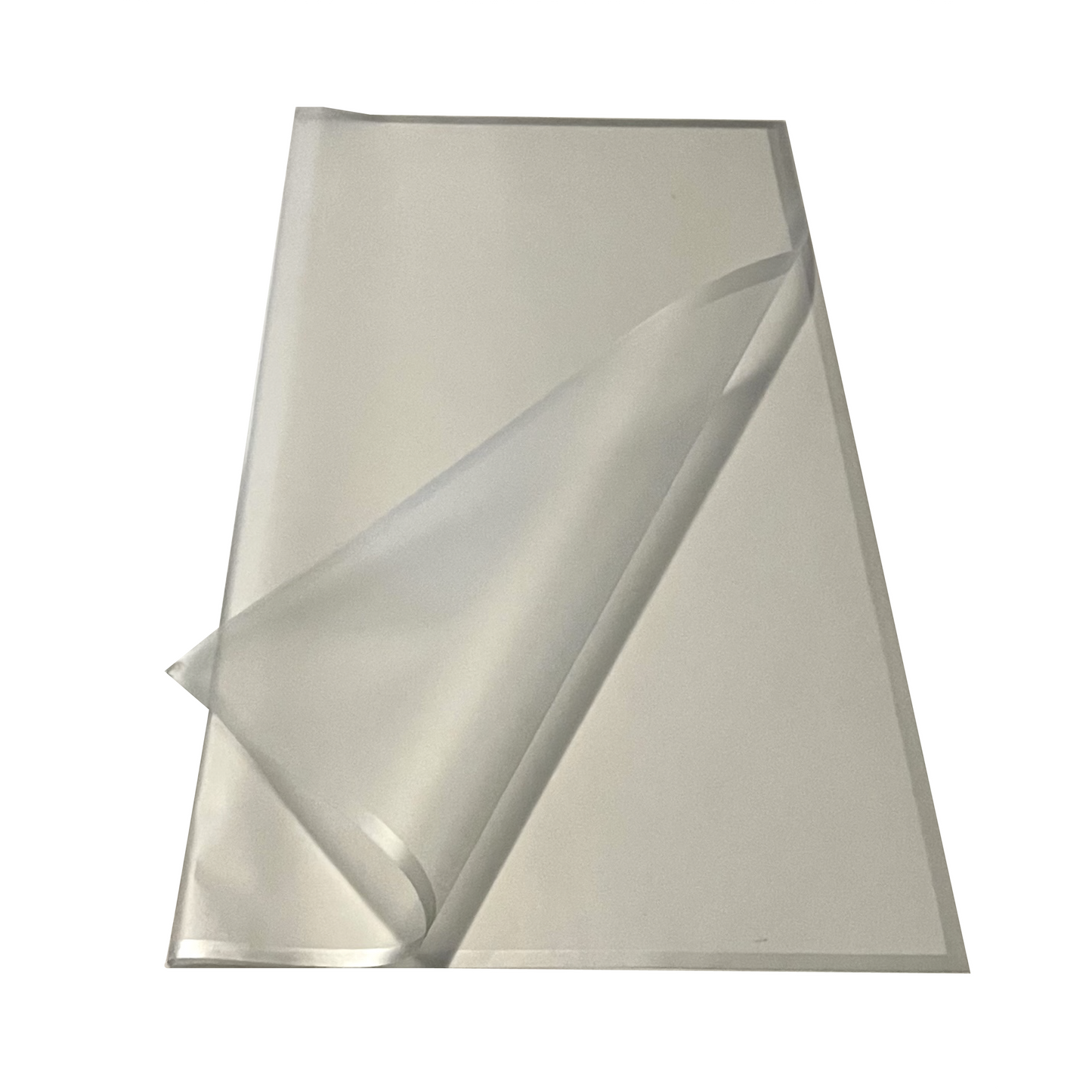 Emballage cellophane pour fleurs : argent transparent avec bordure argentée (paquet de 20)