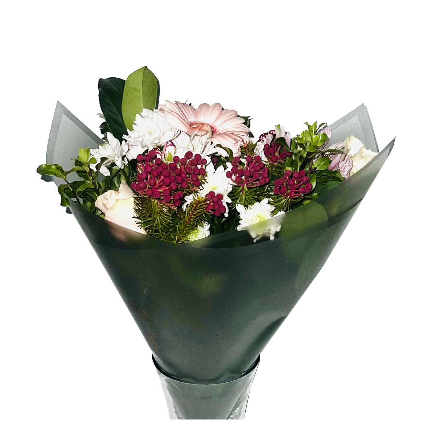 Emballage cellophane pour fleurs : argent transparent avec bordure argentée (paquet de 20)