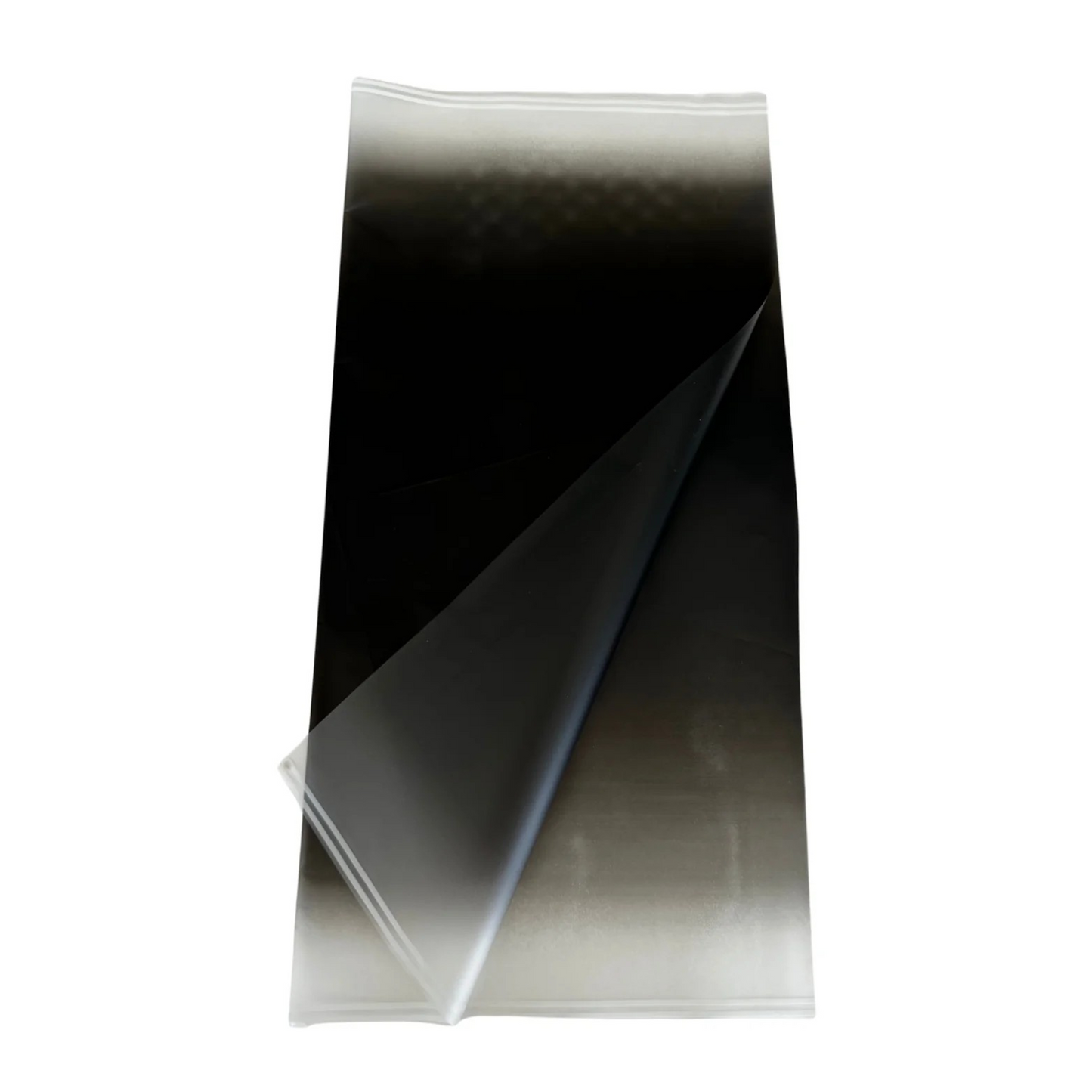 Emballage cellophane pour fleurs : noir transparent avec bordure blanche (paquet de 20)