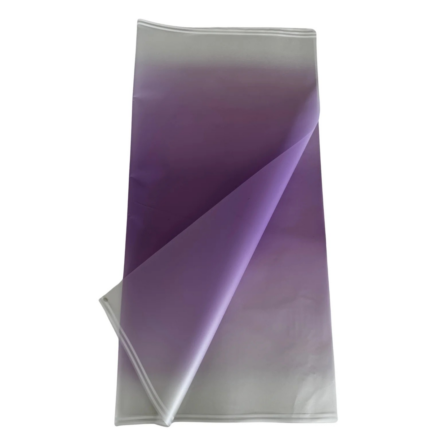 Emballage cellophane pour fleurs : violet transparent avec bordure blanche (paquet de 20)