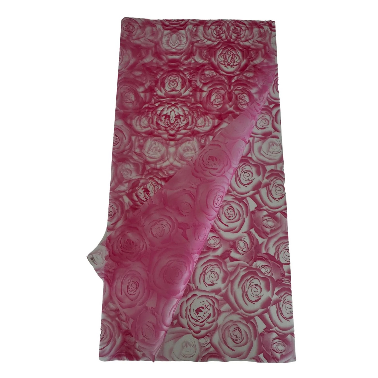 Emballage cellophane pour fleurs : imprimé rose foncé transparent (paquet de 20)
