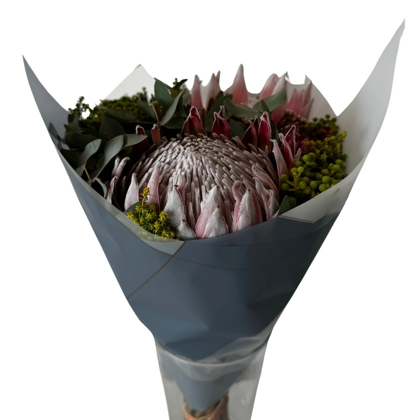 Emballage cellophane pour fleurs : abricot bicolore et bordure or blanc (paquet de 20)
