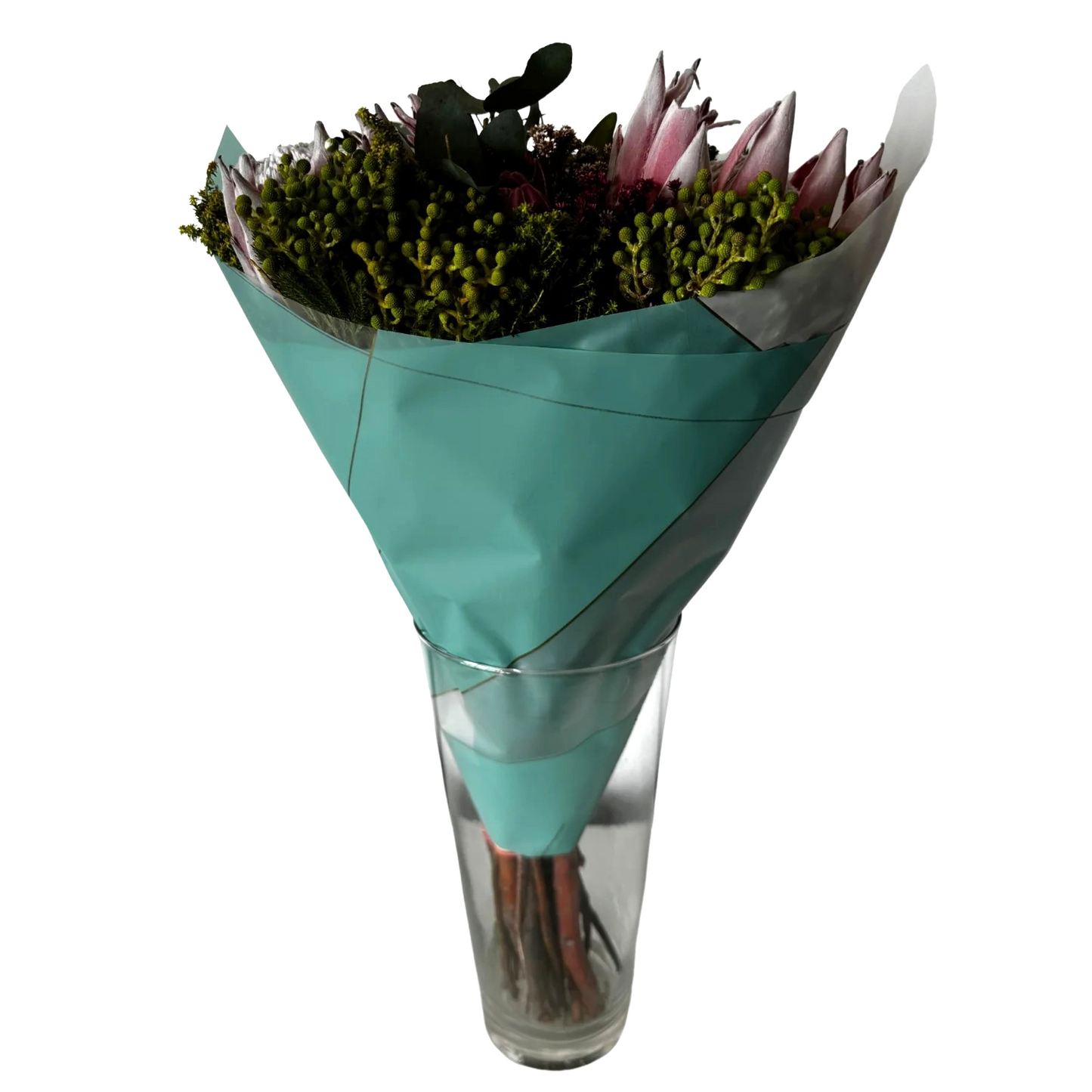 Emballage de fleurs en cellophane : bordure dorée bicolore verte et blanche (paquet de 20)