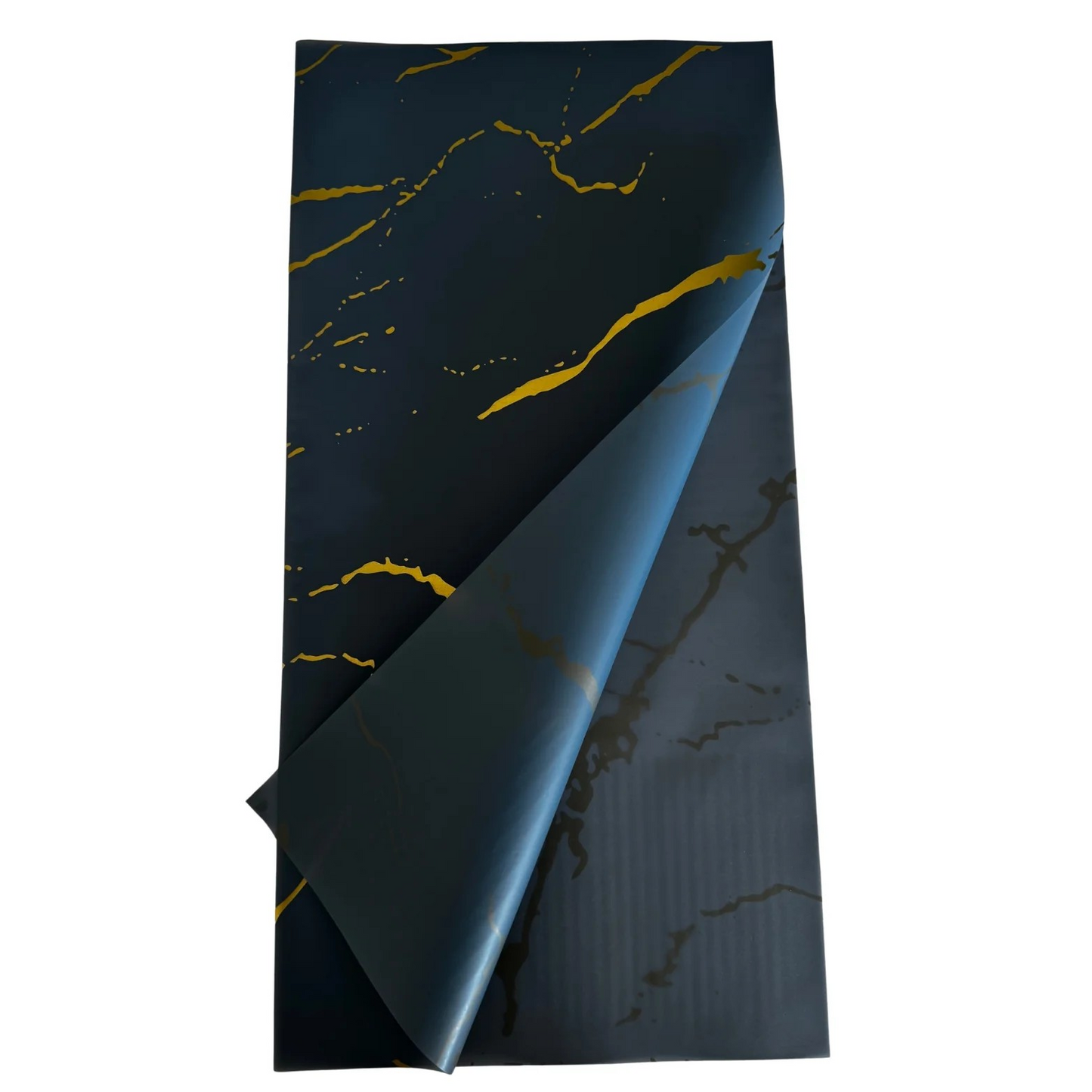 Emballage cellophane pour fleurs : marbre gris et doré (paquet de 20)
