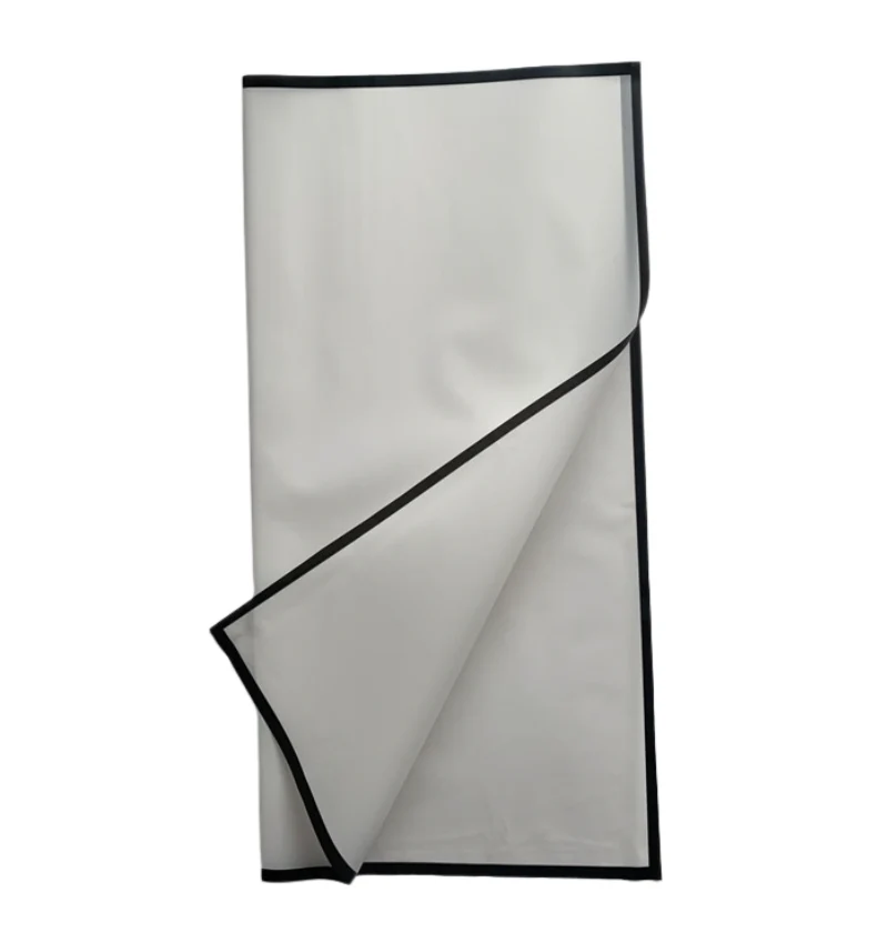 Emballage cellophane pour fleurs : blanc uni avec bordure noire (paquet de 20)