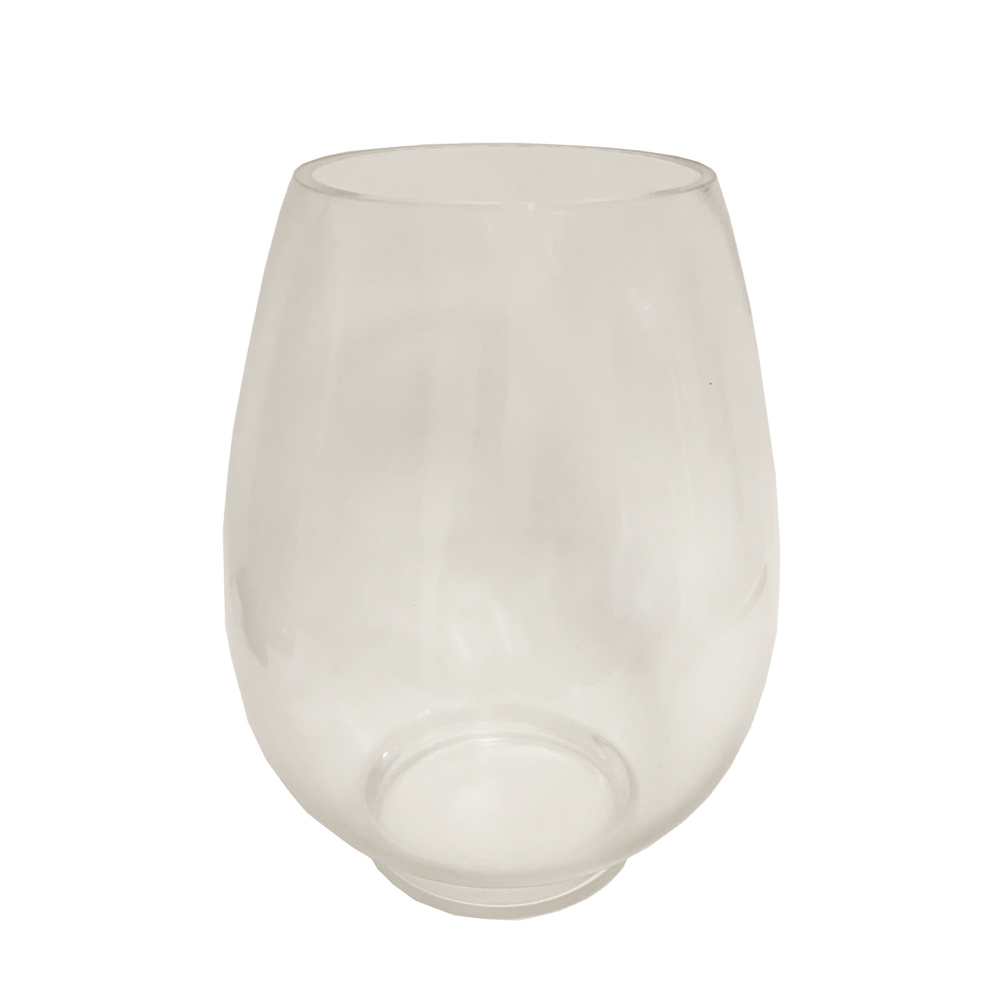 Classic Oval Small Base Glass Vase 30x23cm