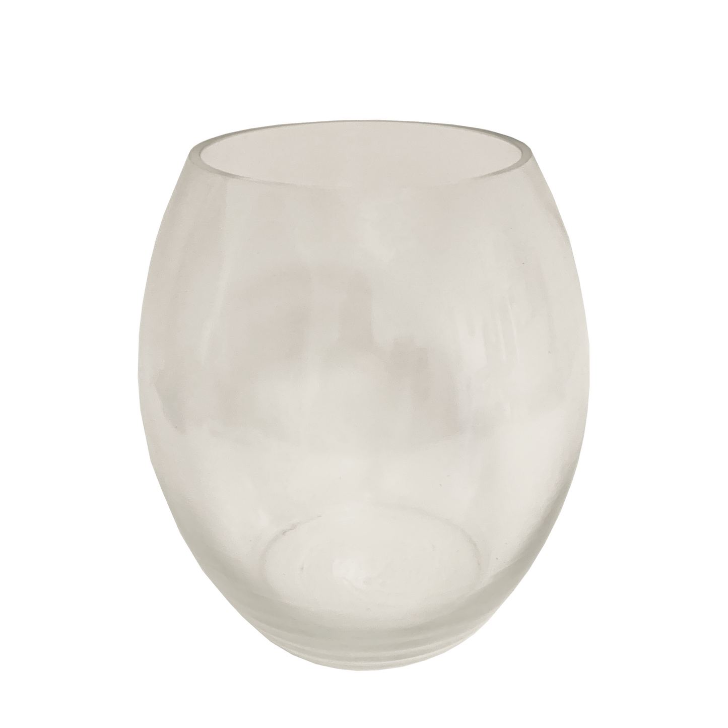 Classic Oval Glass Vase 20x17cm