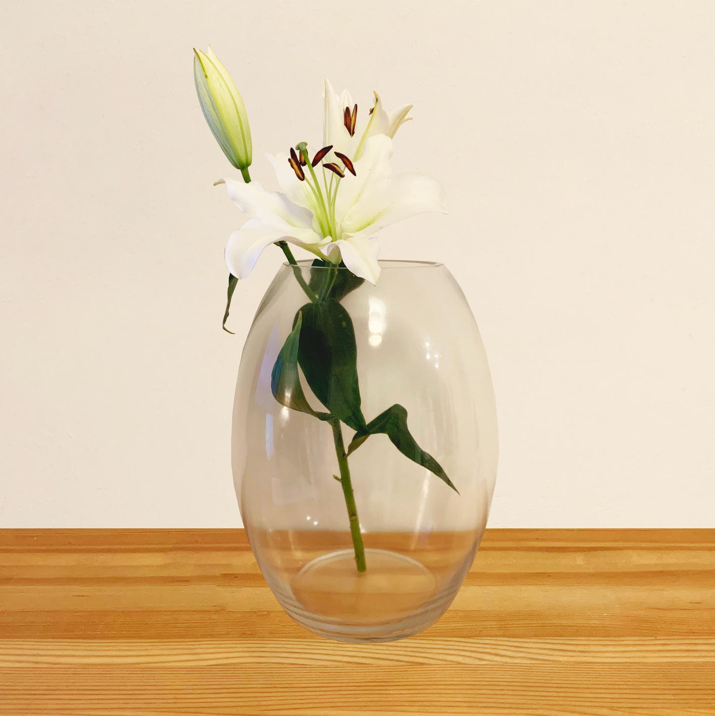 Classic Oval Glass Vase 35x26cm
