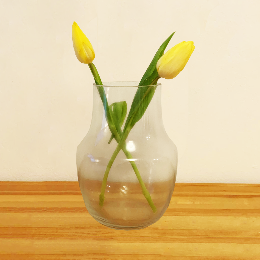 Elegant Tied Glass Vase 20x15cm