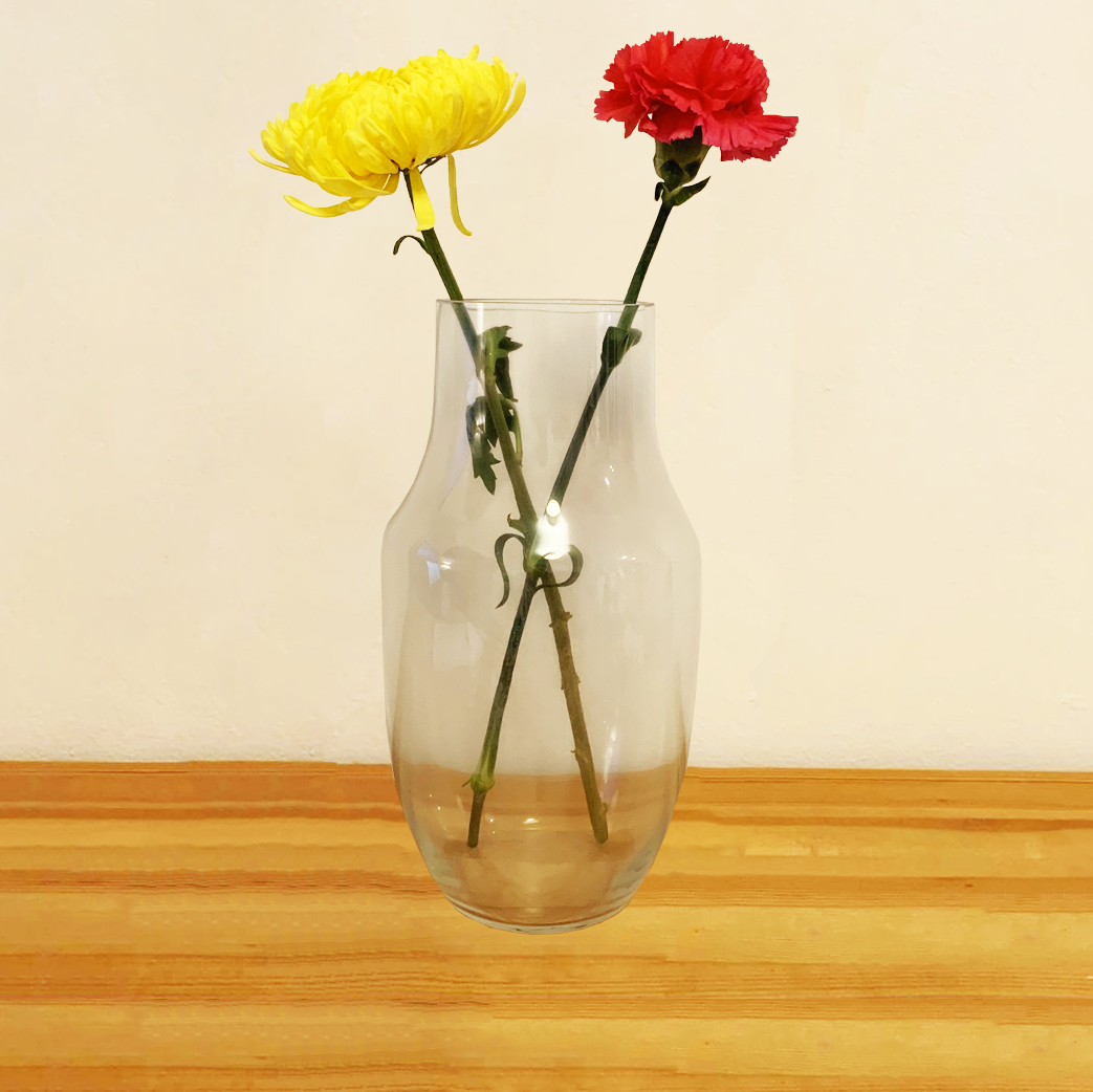 Elegant Tied Glass Vase 28x15cm