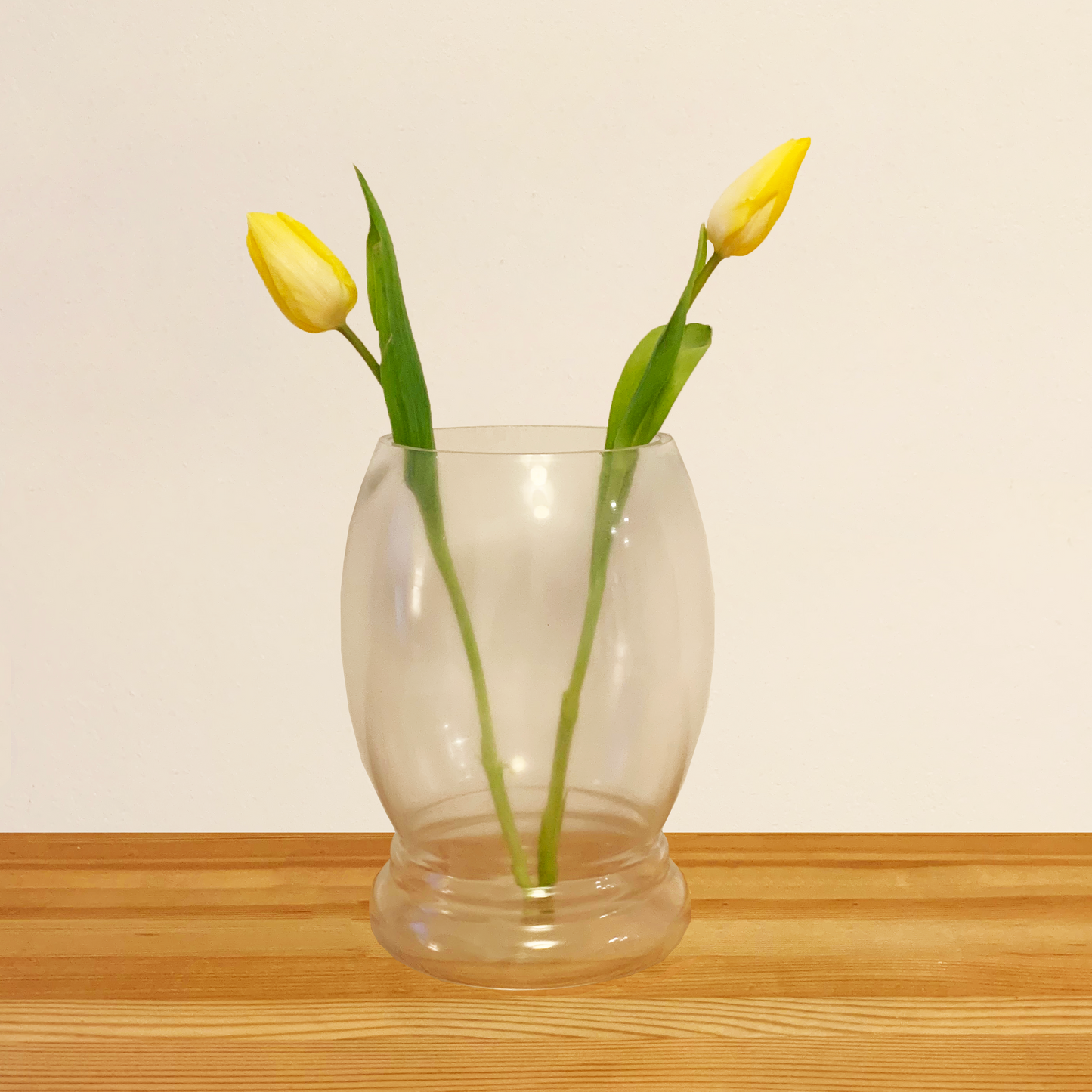 Classic Oval Large Base Glass Vase 22x16cm