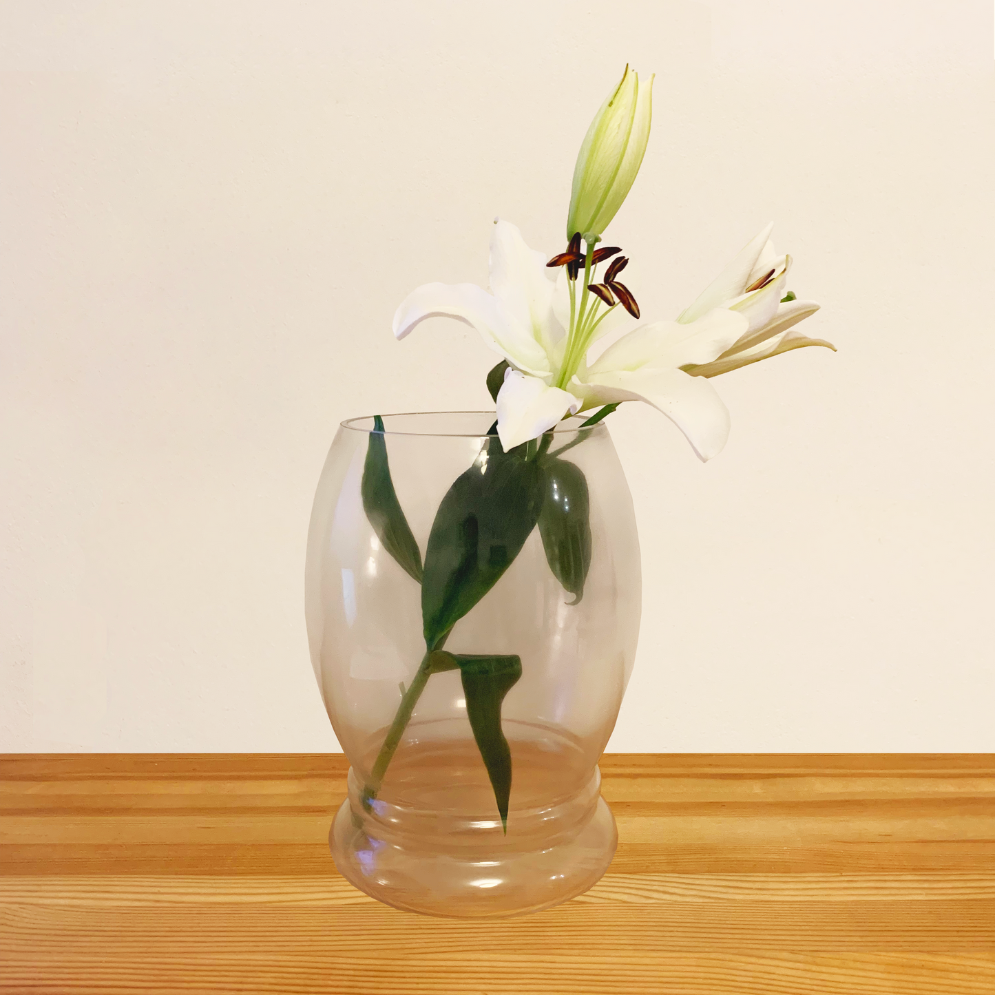Classic Oval Large Base Glass Vase 30x22cm