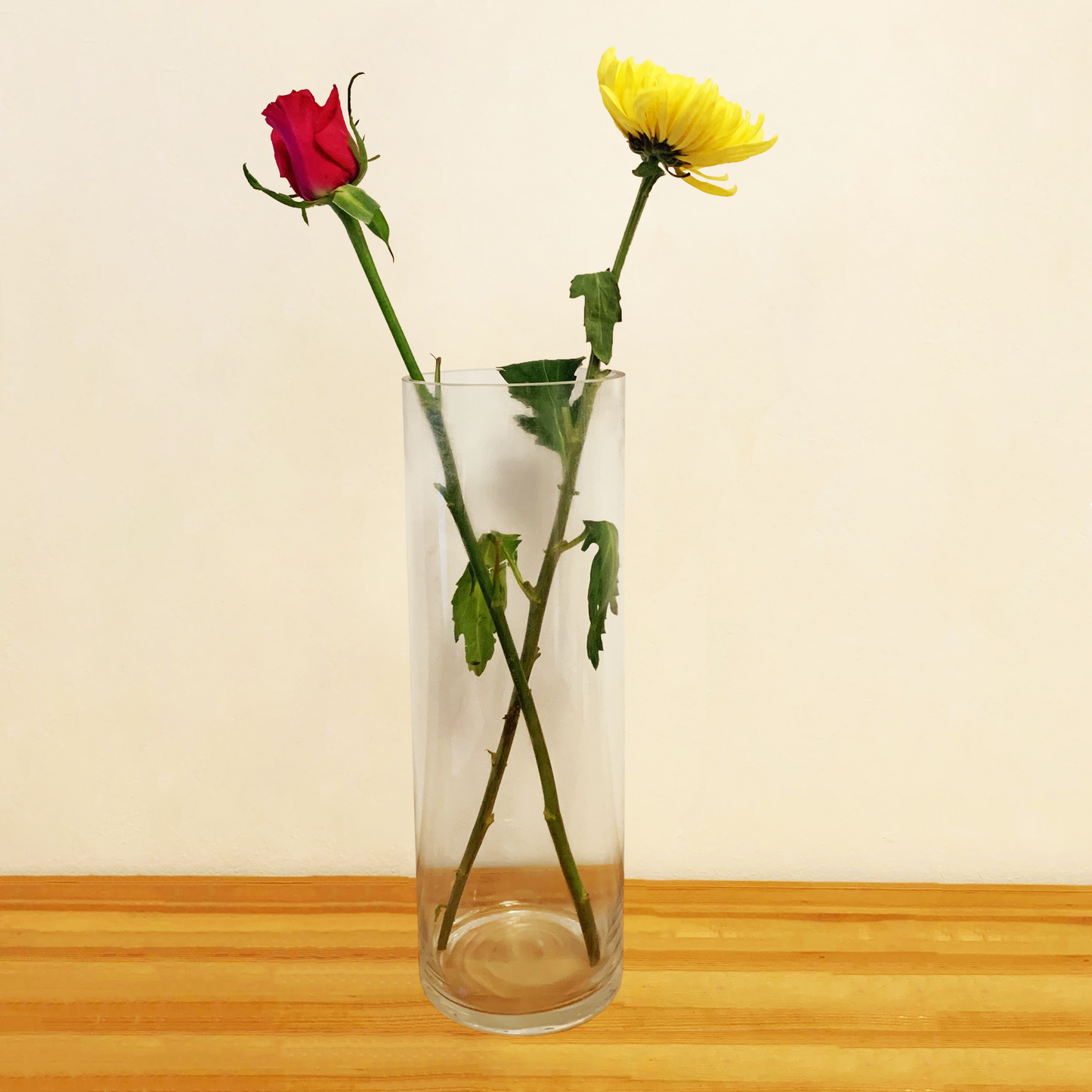 Cylinder Glass Vase 12x35cm