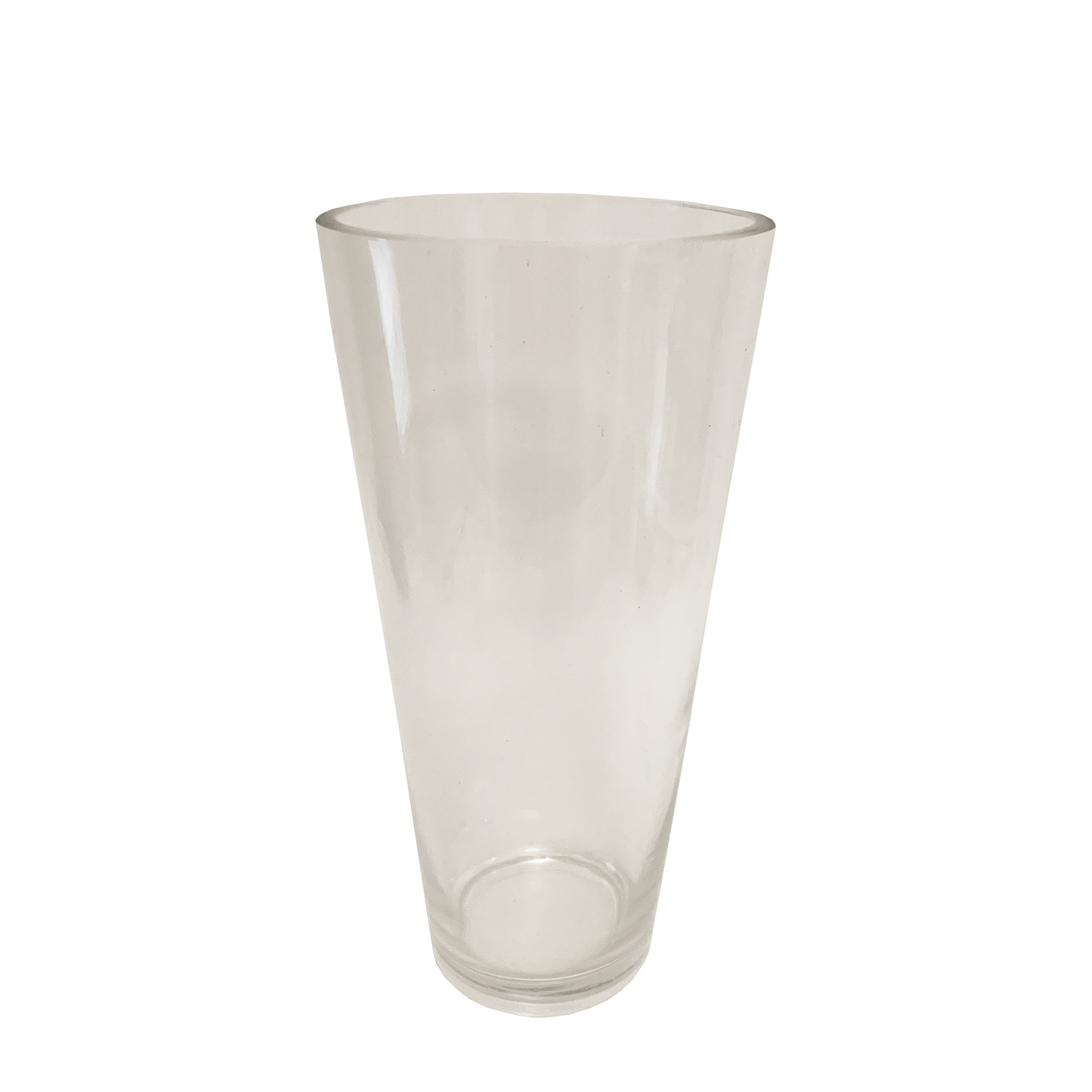 Konische Glasvase 30x14cm