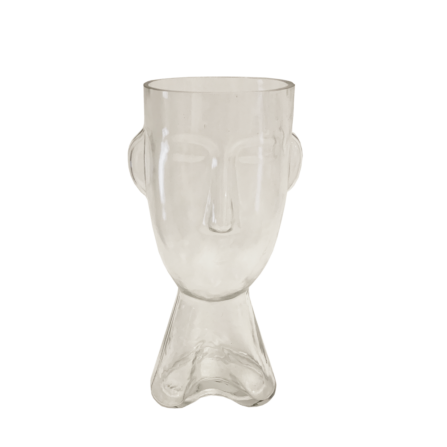 Glass Face Vase 30x15cm