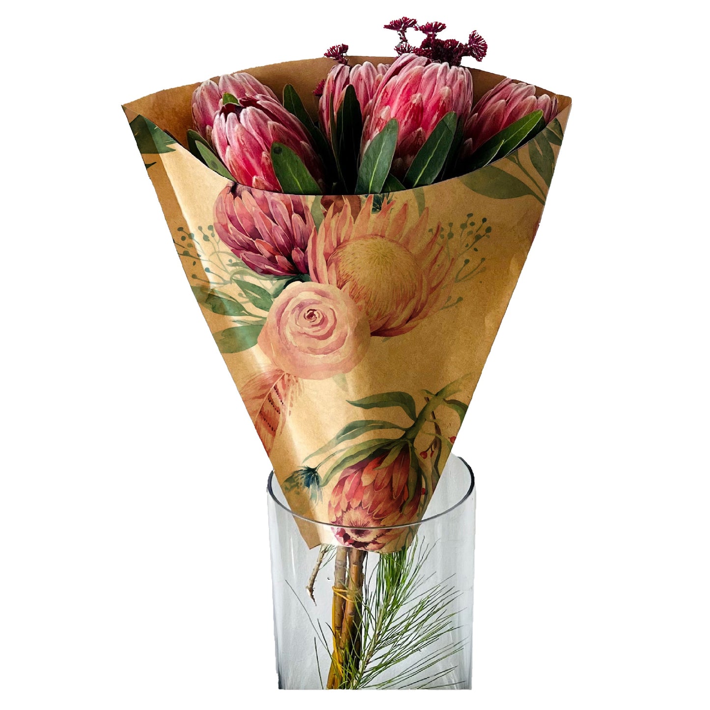 Manchon Eco Bouquet 1 - Protea (paquet de 20)