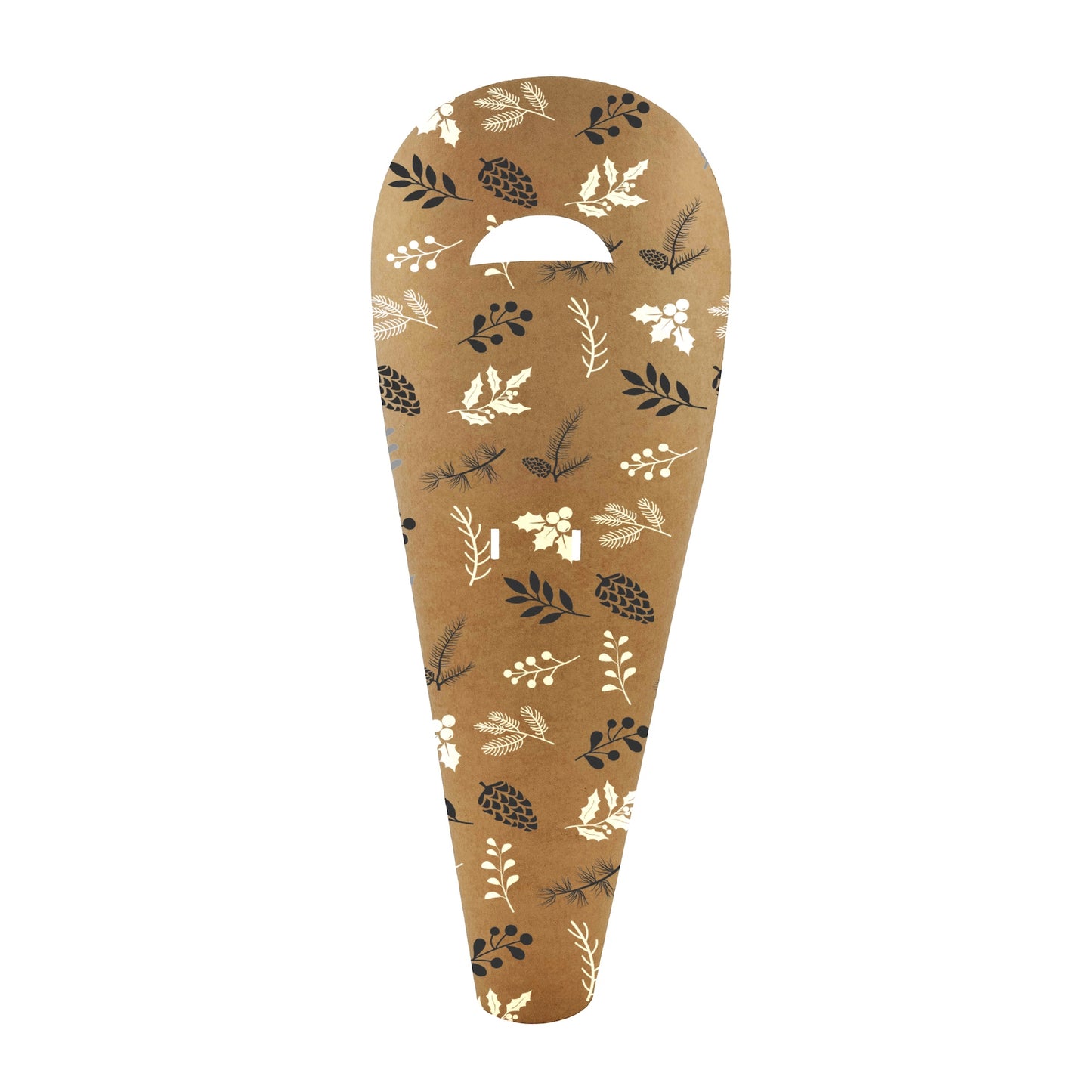 Orchideen-Tragetasche – Tannenzapfen, Schwarzweiß (20er-Pack)