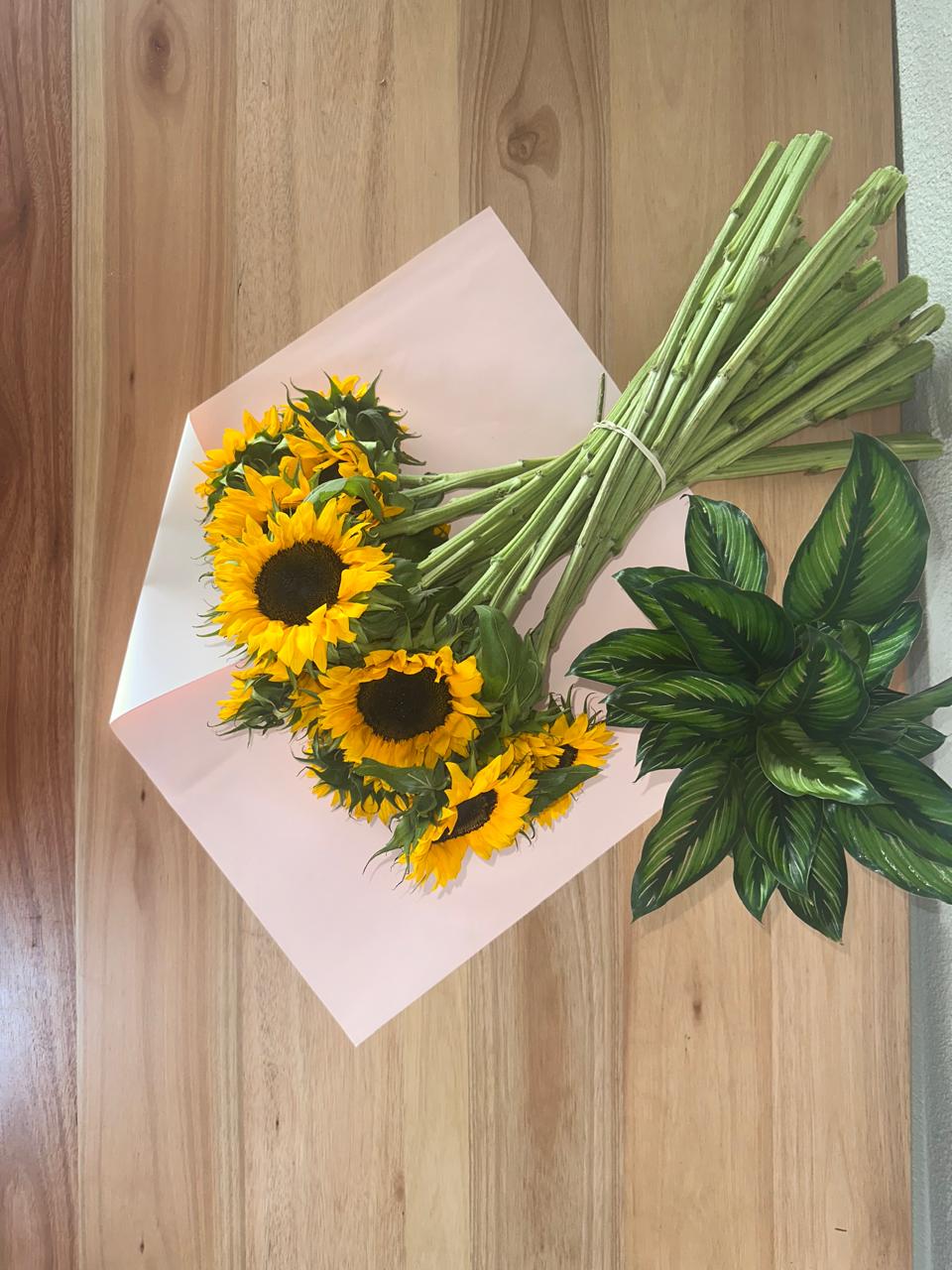 Emballage cellophane pour fleurs : bicolore rose clair et blanc (paquet de 20)