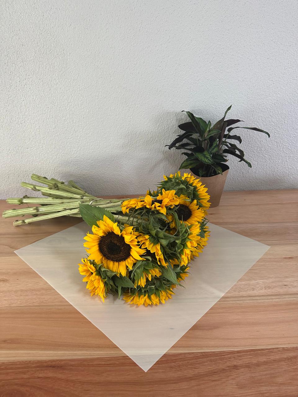 Emballage cellophane pour fleurs : jaune clair transparent (paquet de 20)