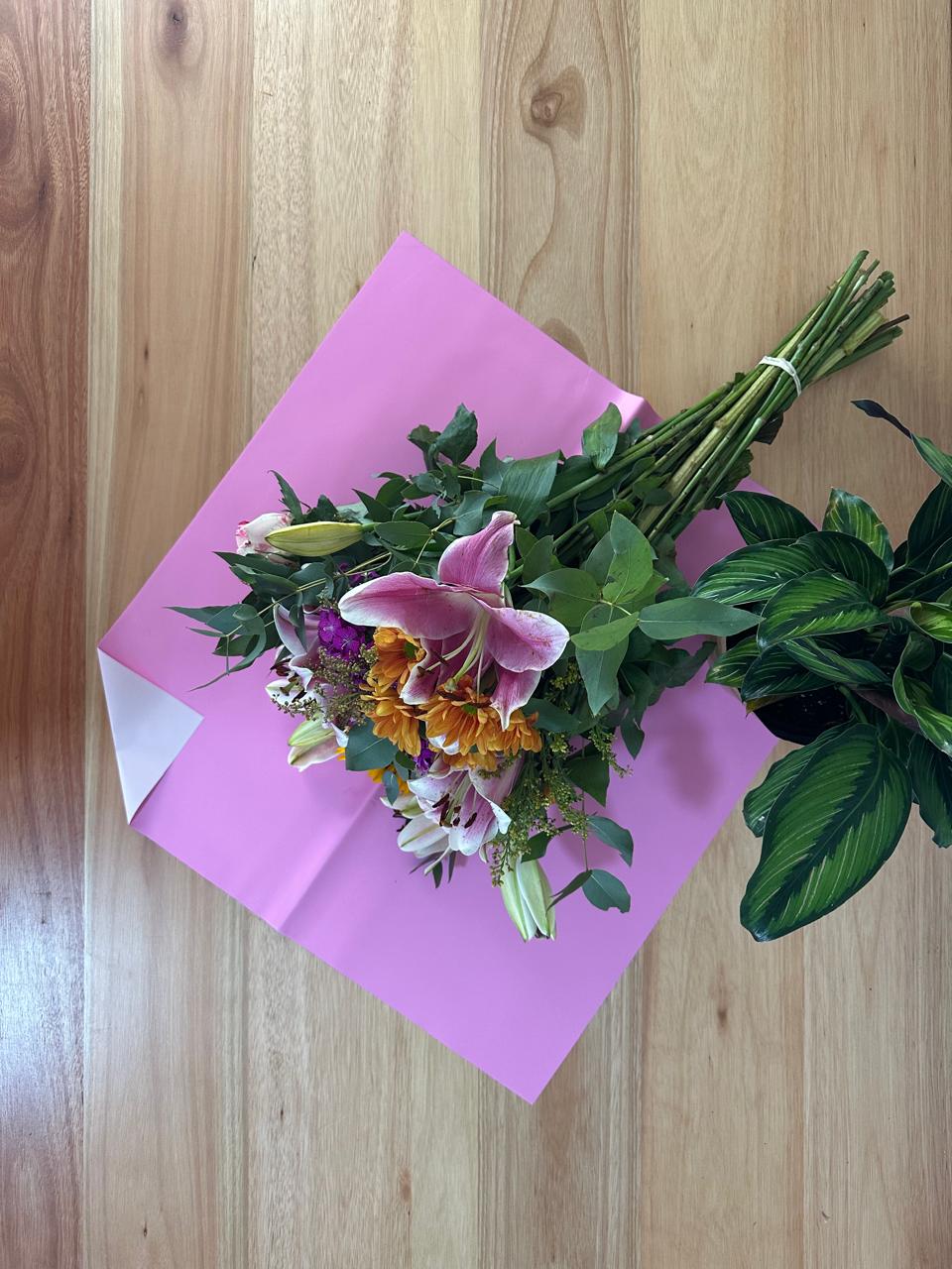 Cellophane Flower Wrap: Two Tone Pink & Light Pink (Pack of 20)