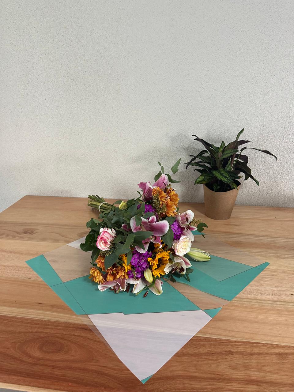 Emballage de fleurs en cellophane : bordure dorée bicolore verte et blanche (paquet de 20)