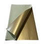 Emballage cellophane pour fleurs : vert sauge et or bicolore (paquet de 20)
