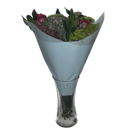 Emballage cellophane pour fleurs : bleu clair transparent (paquet de 20)