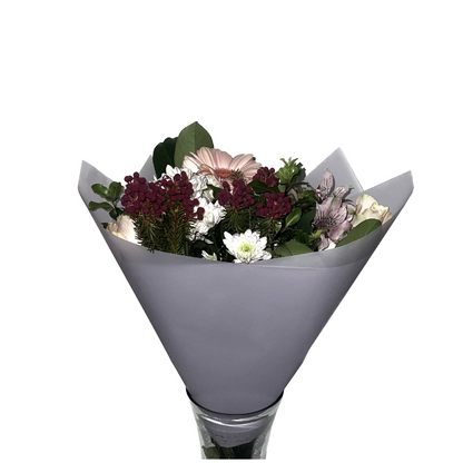 Emballage cellophane pour fleurs : violet clair transparent (paquet de 20)