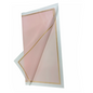 Emballage cellophane pour fleurs : rose transparent avec bordure givrée et bordure dorée (paquet de 20)