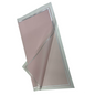 Cellophane Flower Wrap: Transparent Light Pink With Frosted Border & Sliver Trim (Pack of 20)