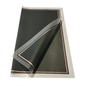 Emballage cellophane pour fleurs : gris transparent avec bordure givrée et bordure or rose (paquet de 20)