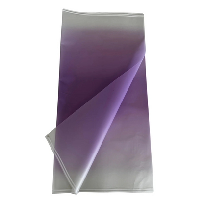Cellophane Flower Wrap: Transparent Purple With White Border (Pack of 20)