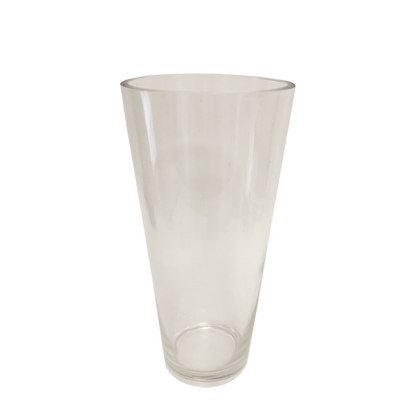 Konische Glasvase 30x14cm