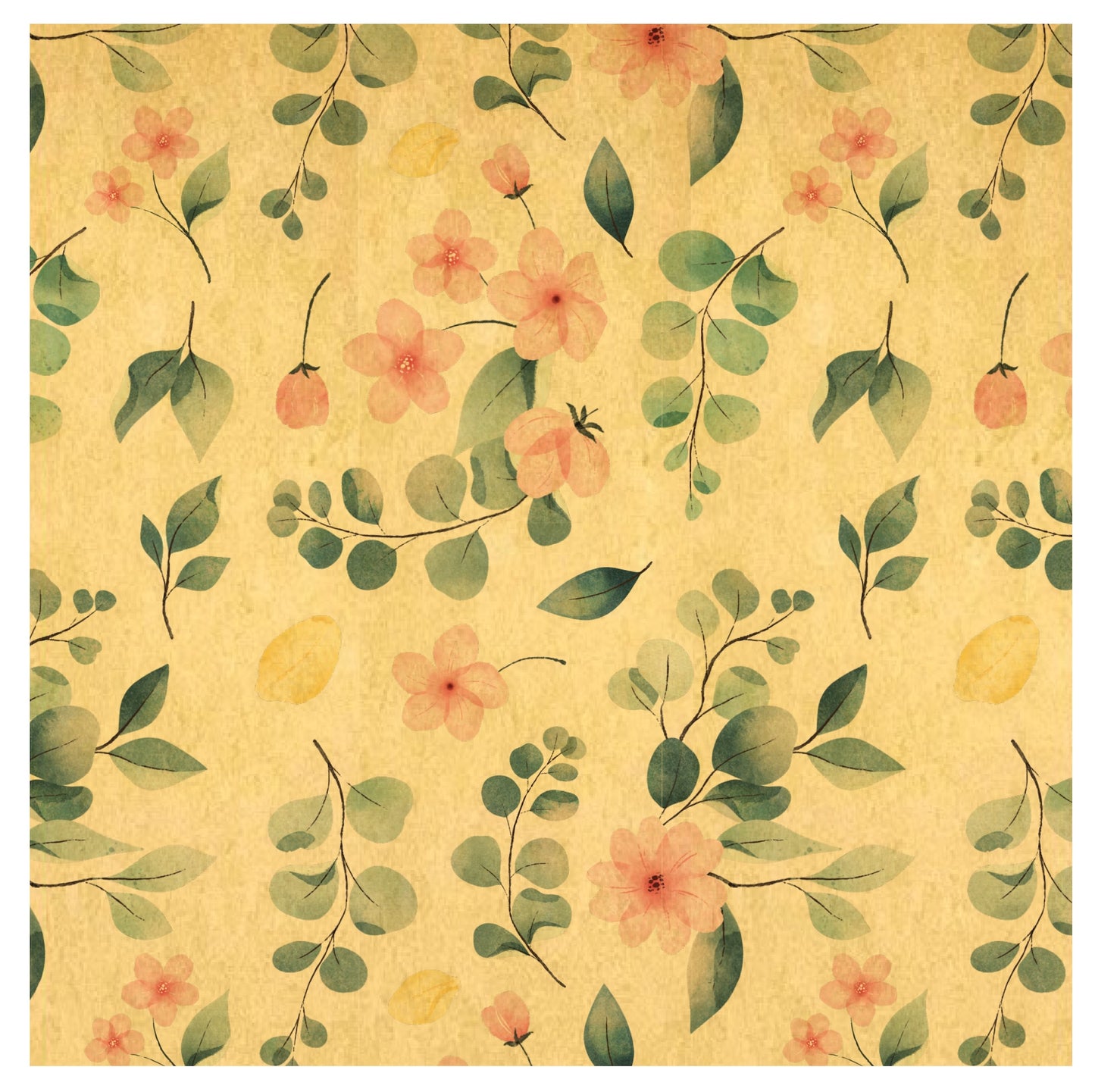 Feuilles d'emballage Kraft pour bouquets - Fleur d'eucalyptus (paquet de 200)