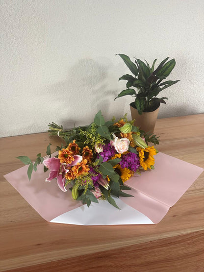 Emballage cellophane pour fleurs : bicolore rose clair et blanc (paquet de 20)